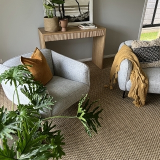 Heavy Rustic River Rock Sisal Wall to Wall